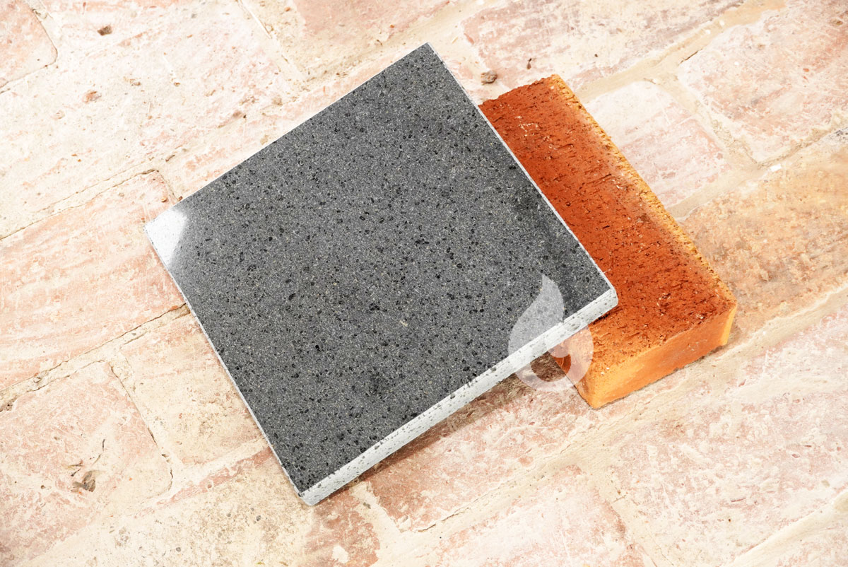 Braver Etna BBQ 30x30x3 cm grilovací kámen, lávový - šedý, velmi odolný