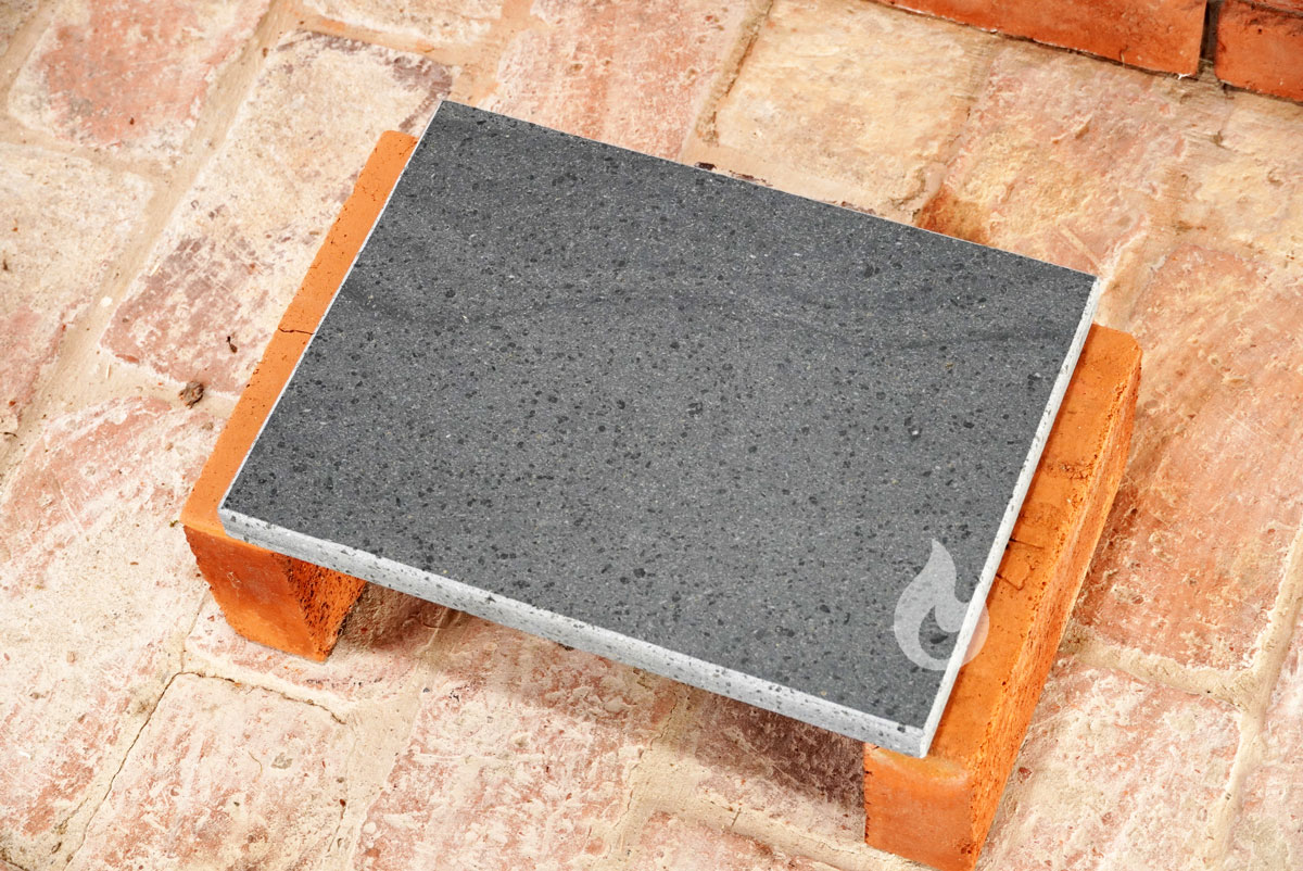 Braver Etna BBQ 40x30x3 cm grilovací kámen, lávový - šedý, velmi odolný