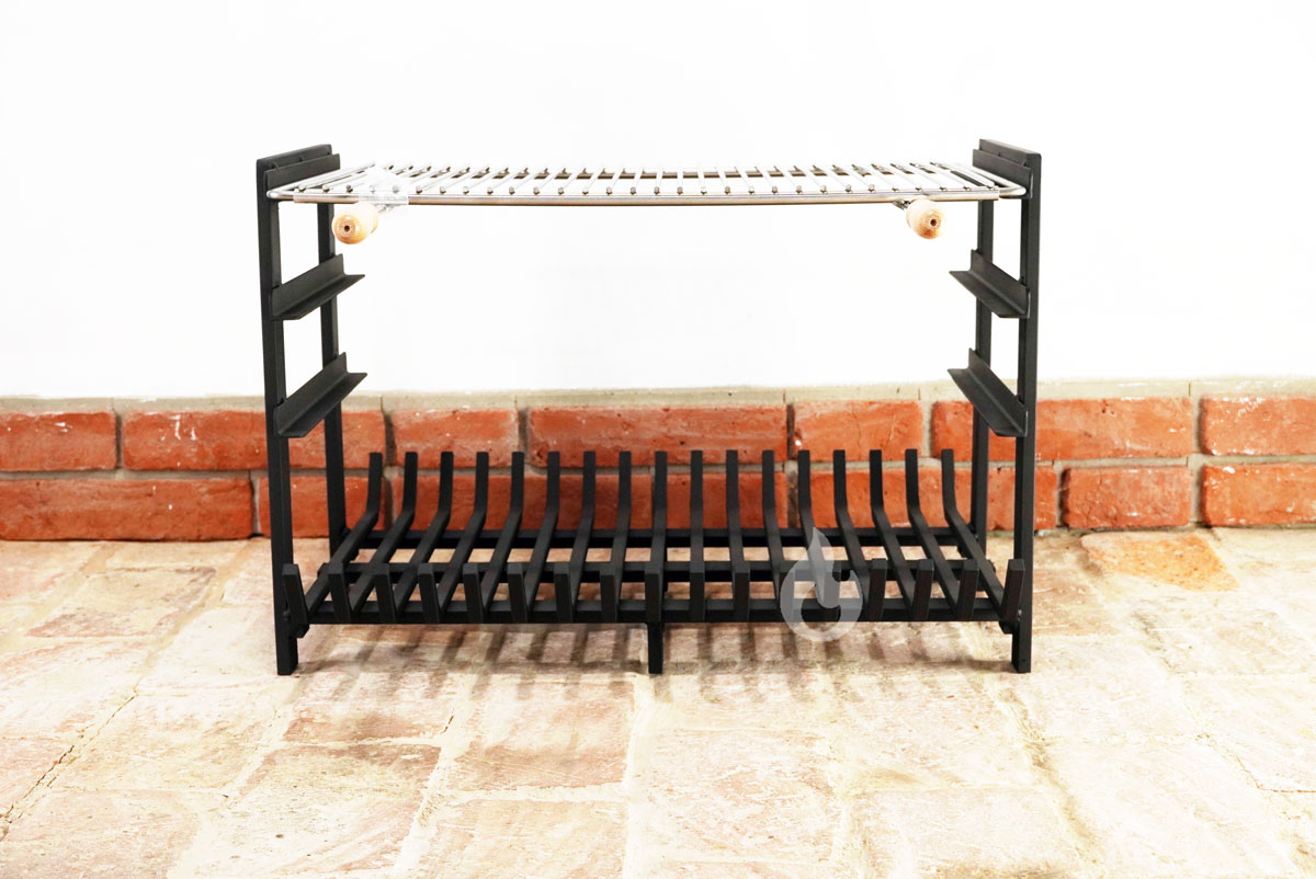 Braver Dragon vložka do zahradního krbu 67x53x45cm, 12 mm, rošt s bočními držáky