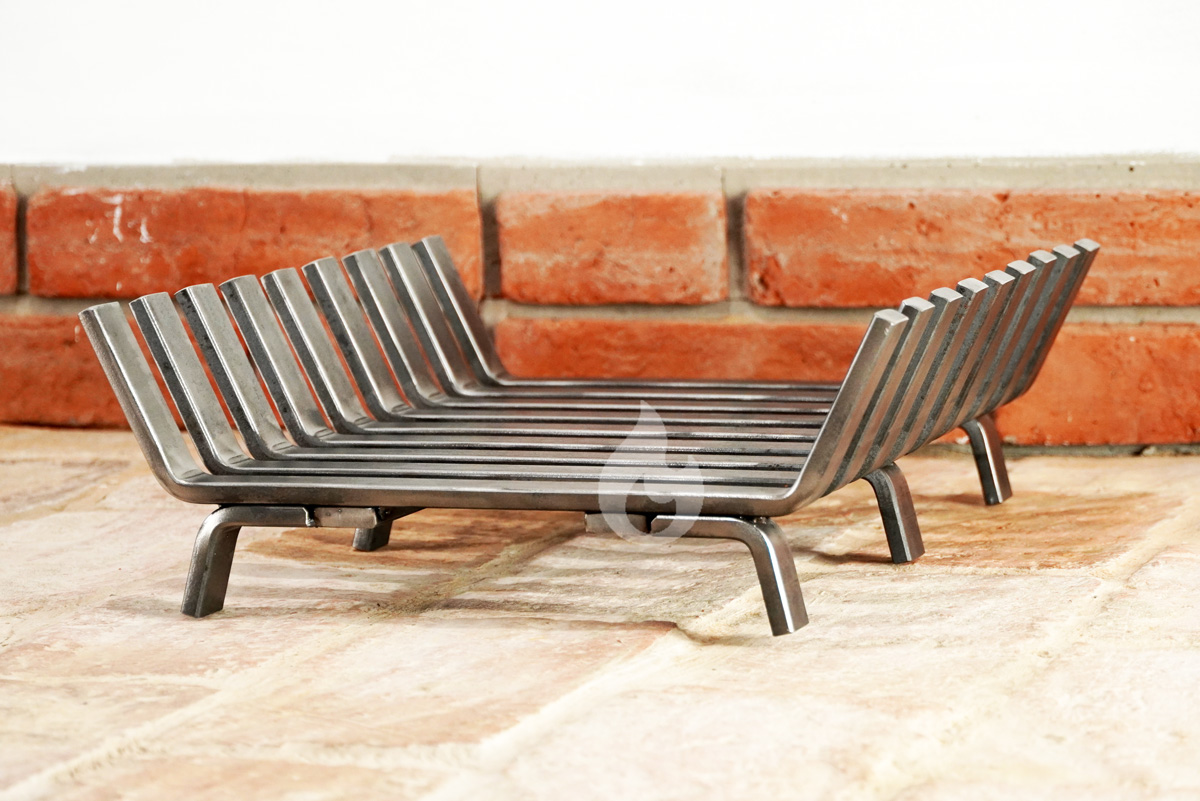Železný rošt do topeniště krbu Braver 47x38 cm Solid 3010, ocelový 6 nožek, masivní