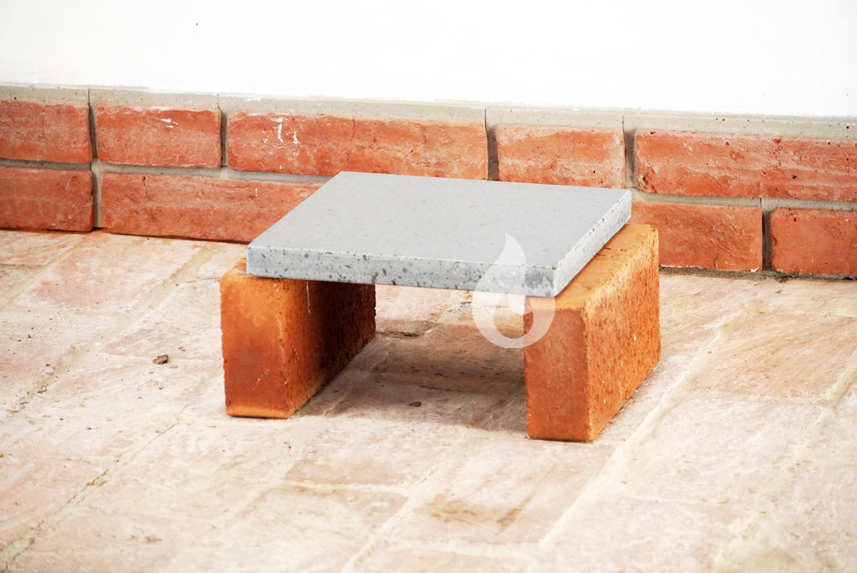 Braver Etna BBQ 30x30x3 cm grilovací kámen, lávový - šedý, velmi odolný