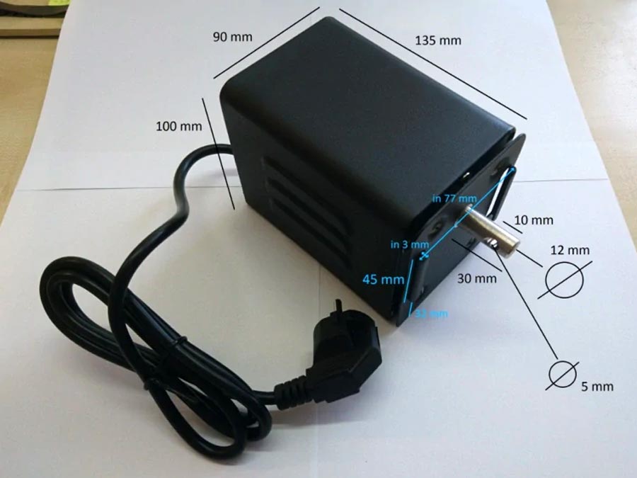 Texim Grilovací motor do 50 kg (25 Kg) 34827, 15W, 3 ot./min. 230V černý, elektrický