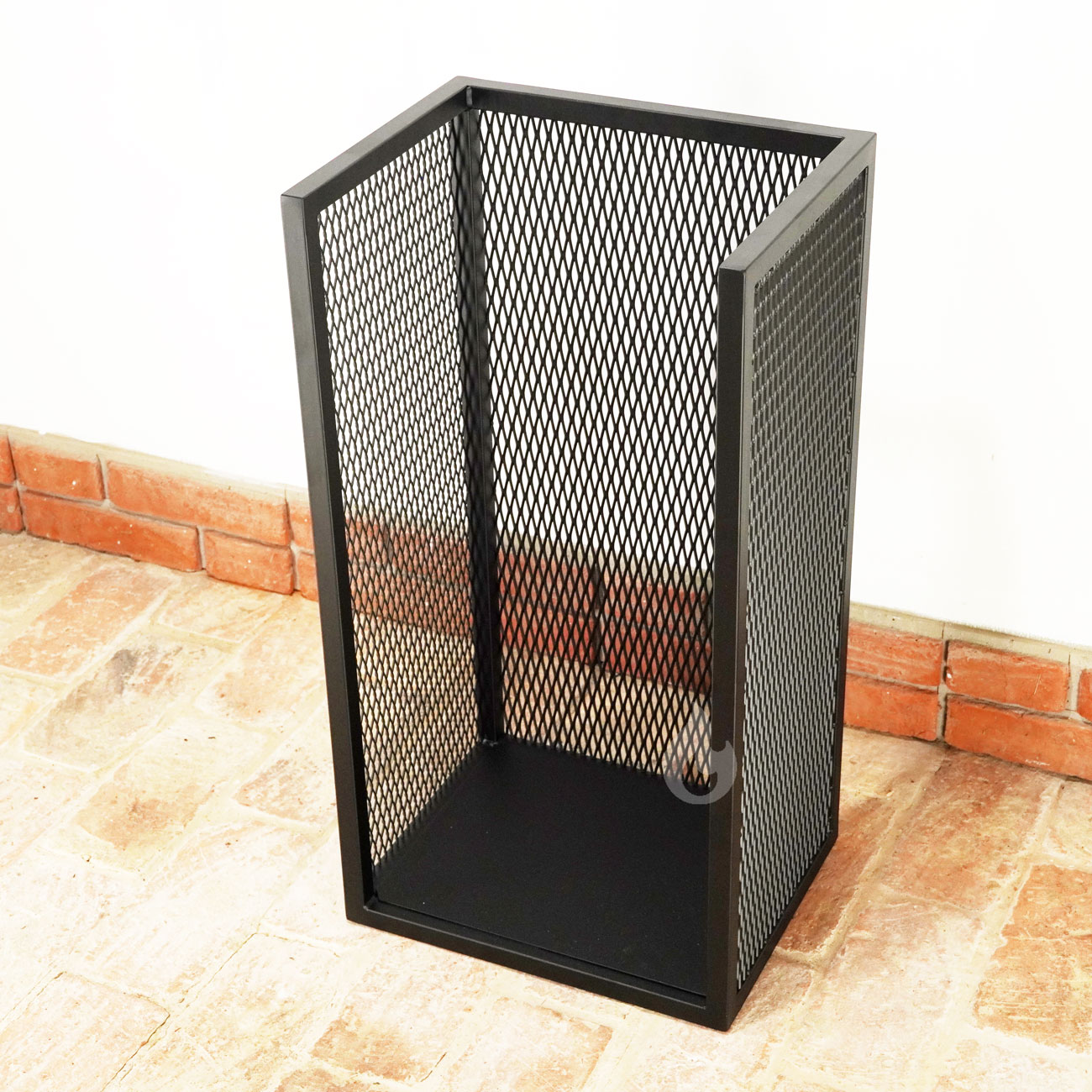 Braver stojan na dřevo, polínka ke kamnům Perfo Baby-Tower 45x35x85cm tahokov, snížený - černý