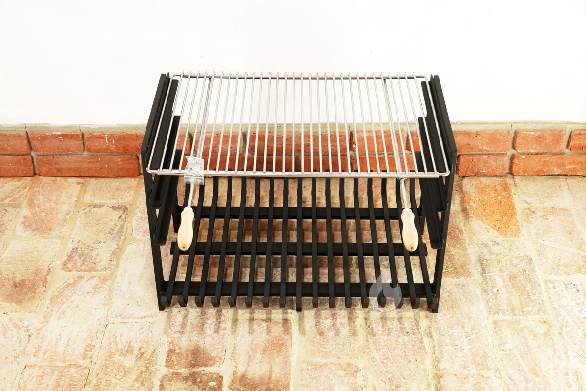 Braver Dragon vložka do zahradního krbu 67x53x45cm, 12 mm, rošt s bočními držáky