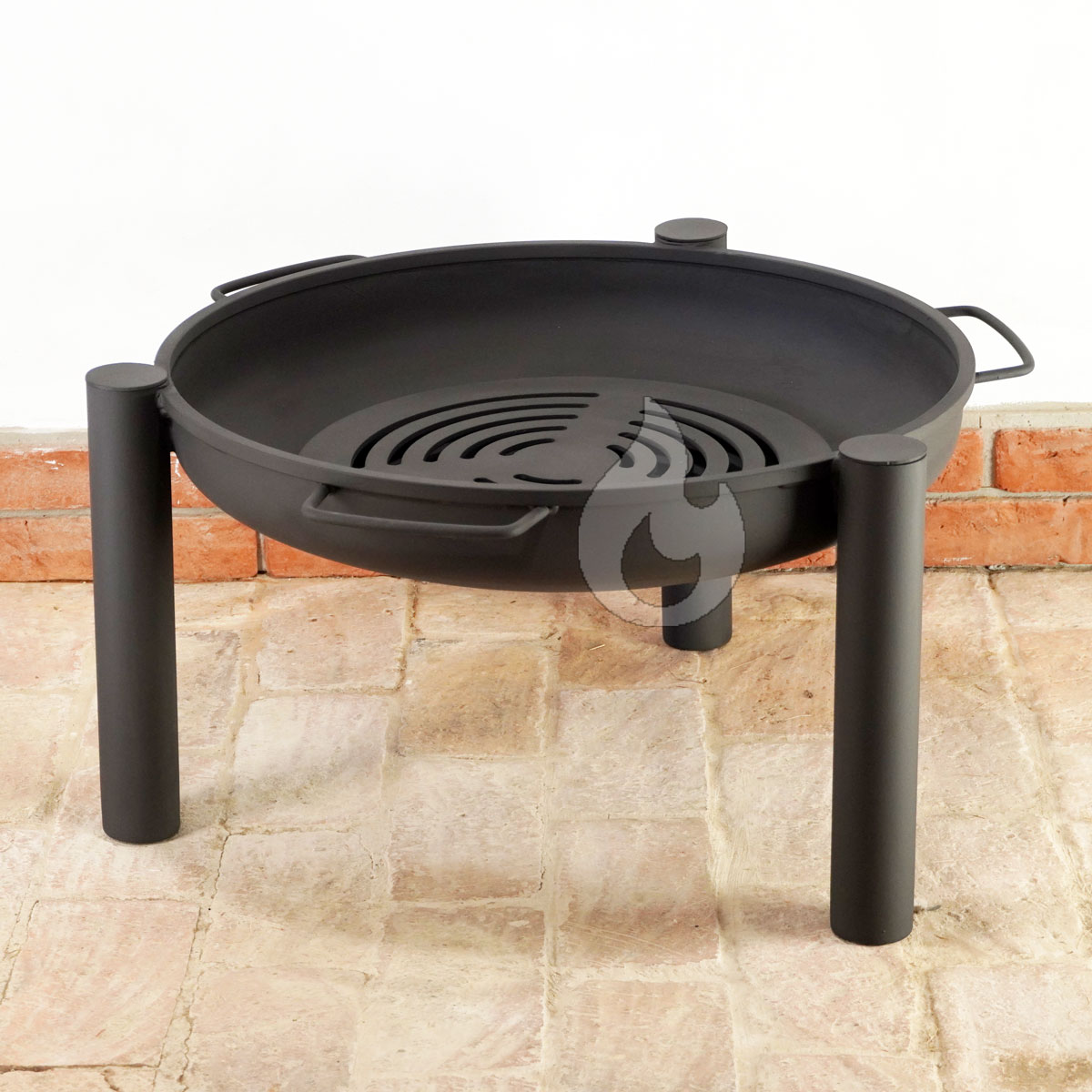 Braver Tripod 70 XL Komplet přenosné kovové ohniště + otočný grilovací rošt, držák kotlíku