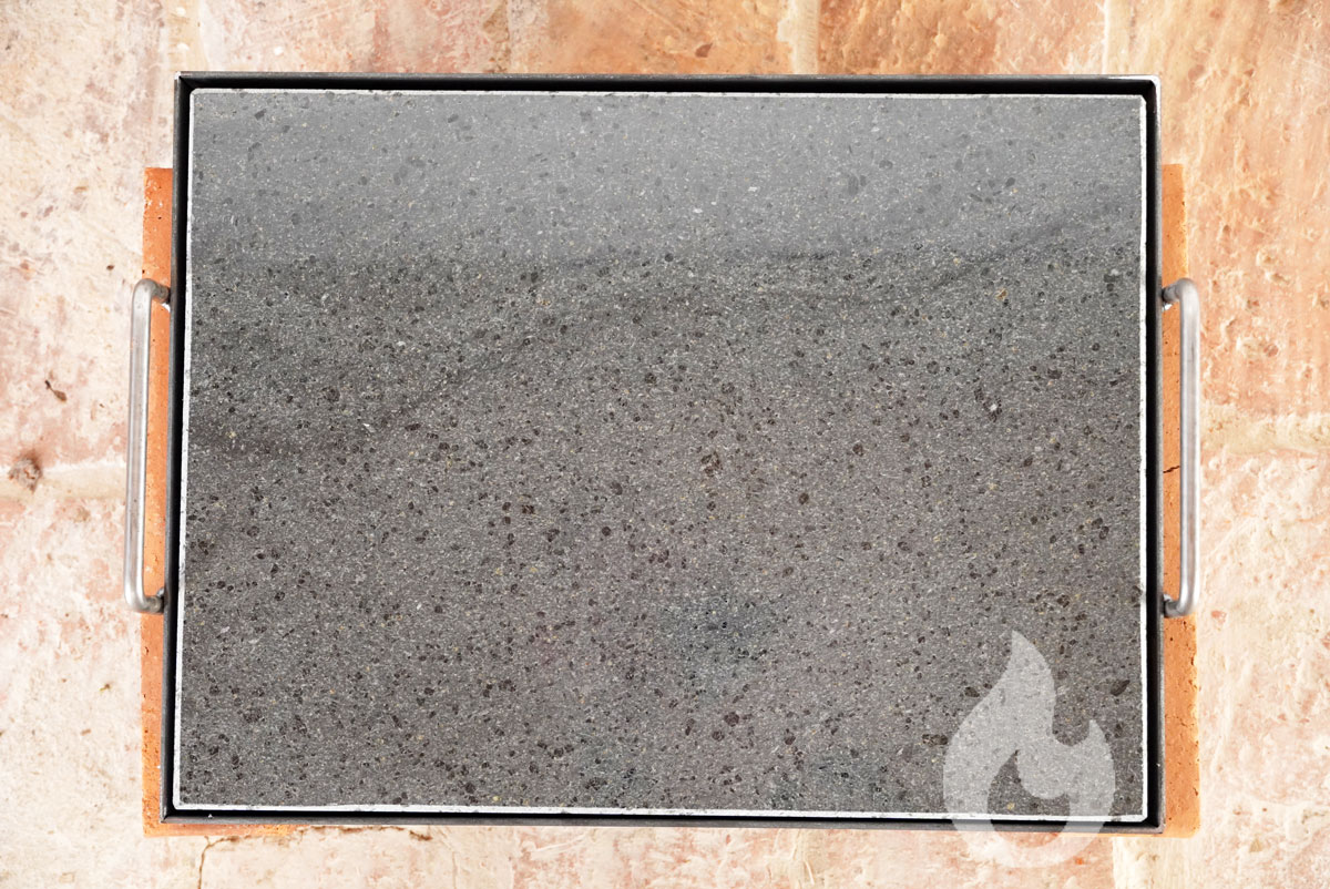 Braver Etna BBQ 40x30x3 cm grilovací kámen, lávový - šedý, velmi odolný