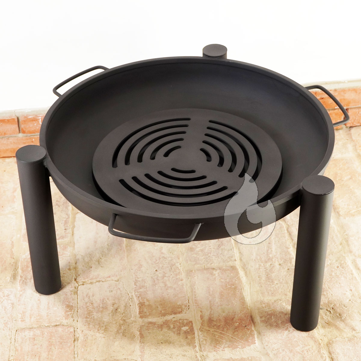 Braver Tripod 70 XL Komplet přenosné kovové ohniště + otočný grilovací rošt, držák kotlíku