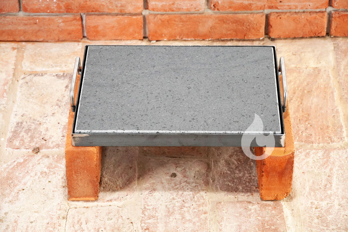 Braver Etna BBQ 40x30x3 cm grilovací kámen, lávový - šedý, velmi odolný